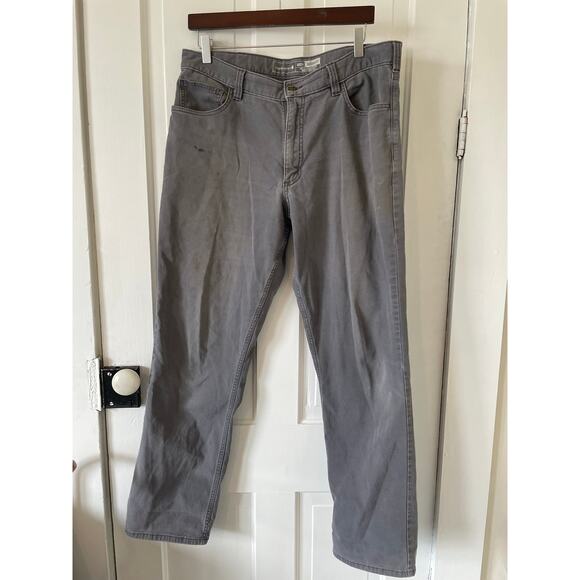 Carhartt rugged flex gray workwear pants 36x34 relaxed fit canvas marked - Picture 1 of 6